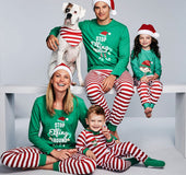 Christmas parent-child suit STOP Elfing AROUND printed home service