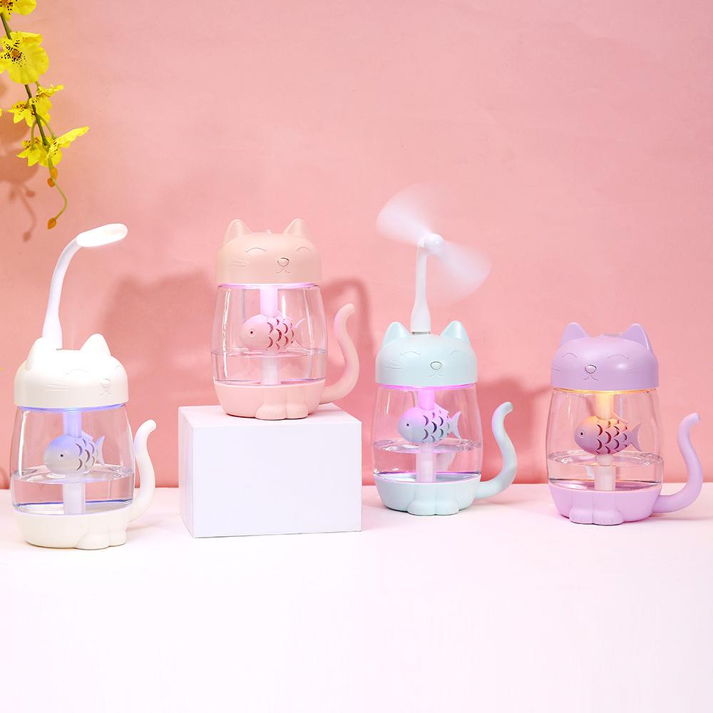 Cute pet cat three-in-one humidifier USB desktop office