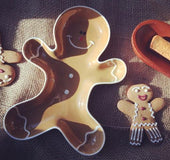 Christmas Day Gift Classic Gingerbread Man Shape Hand Painted Candy Dish Afternoon Tea Dried Fruit Fruit Tray