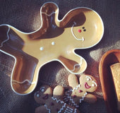 Christmas Day Gift Classic Gingerbread Man Shape Hand Painted Candy Dish Afternoon Tea Dried Fruit Fruit Tray