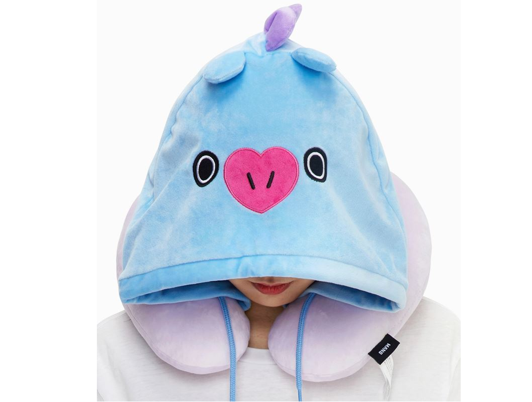 Cartoon hooded U-shaped pillow Travel neck pillow