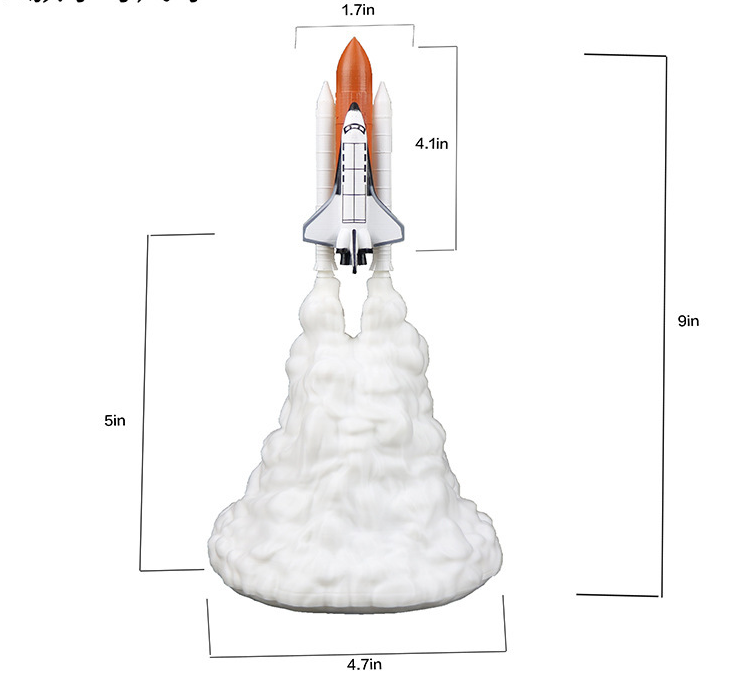 Lampara cohete espacial
