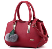 2020 new fashion handbags handbags leather bag and hang the hair ball single shoulder bag