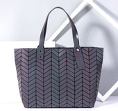 Luminous geometric rhombic handbag