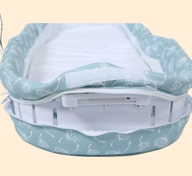 Crib bed diaper table with music portable sleeping basket