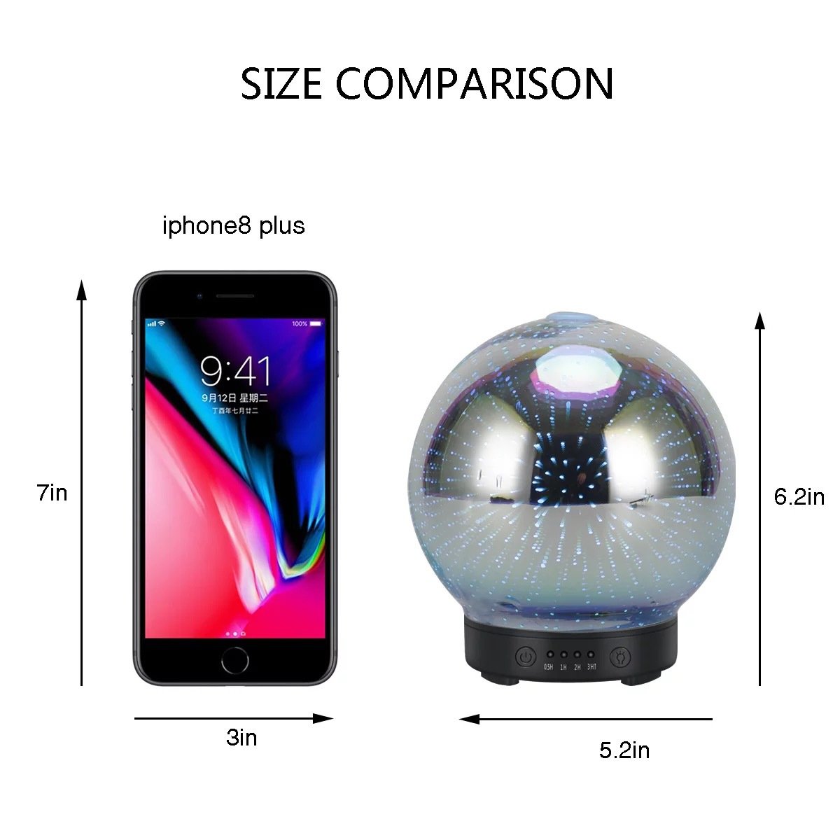 7 LED Color Lighting Modes 3D Aromatherapy