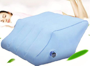 Portable inflatable leg pillow
