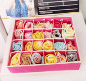 Factory sales rose red underwear storage box, four pieces of socks collection box, fabric bra storage and sorting box