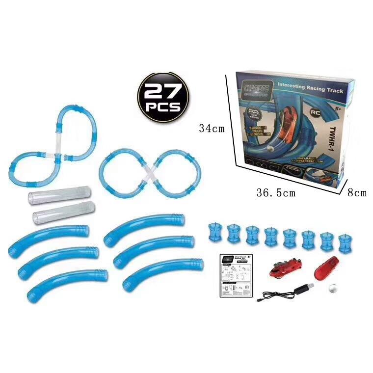 Speed pipes electric rail car remote control luminous pipe