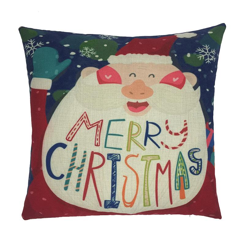 European and American manufacturers spot  holiday  hot Christmas reindeer and Santa Claus holding cotton pillowcase
