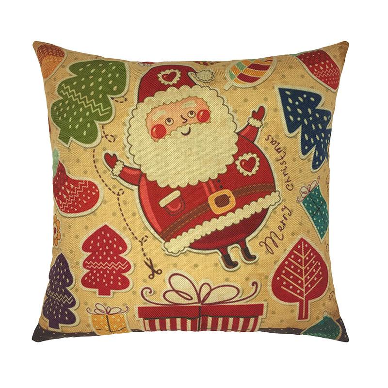 European and American manufacturers spot  holiday  hot Christmas reindeer and Santa Claus holding cotton pillowcase