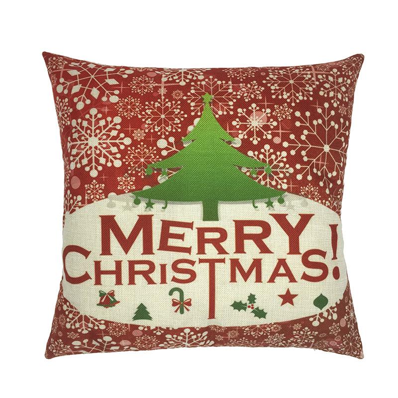 European and American manufacturers spot  holiday  hot Christmas reindeer and Santa Claus holding cotton pillowcase