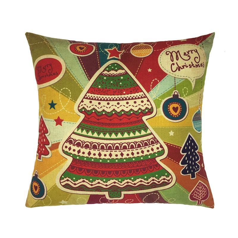 European and American manufacturers spot  holiday  hot Christmas reindeer and Santa Claus holding cotton pillowcase
