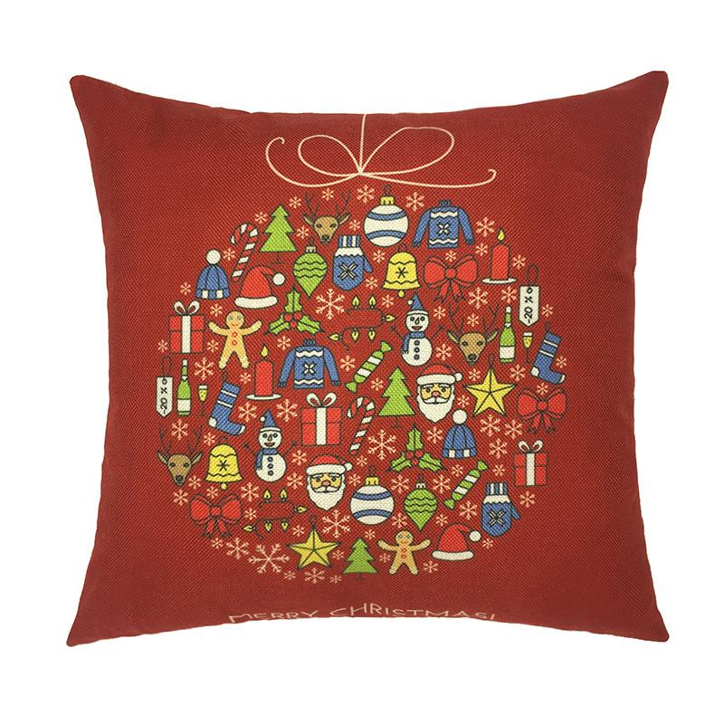 European and American manufacturers spot  holiday  hot Christmas reindeer and Santa Claus holding cotton pillowcase