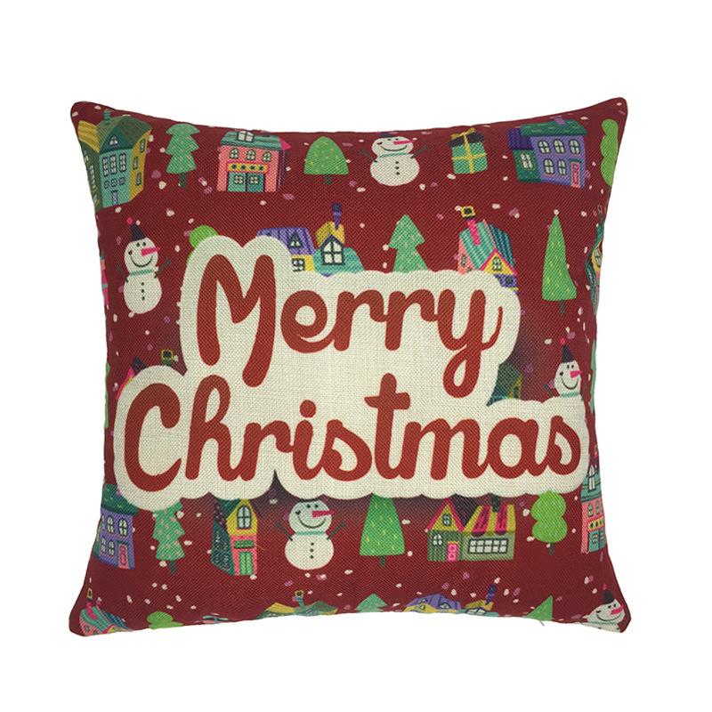 European and American manufacturers spot  holiday  hot Christmas reindeer and Santa Claus holding cotton pillowcase