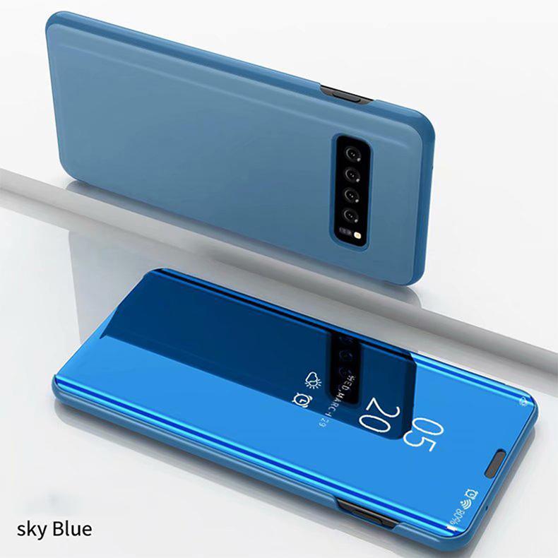 Luxury leather transparent mirror flip   | Samsung
