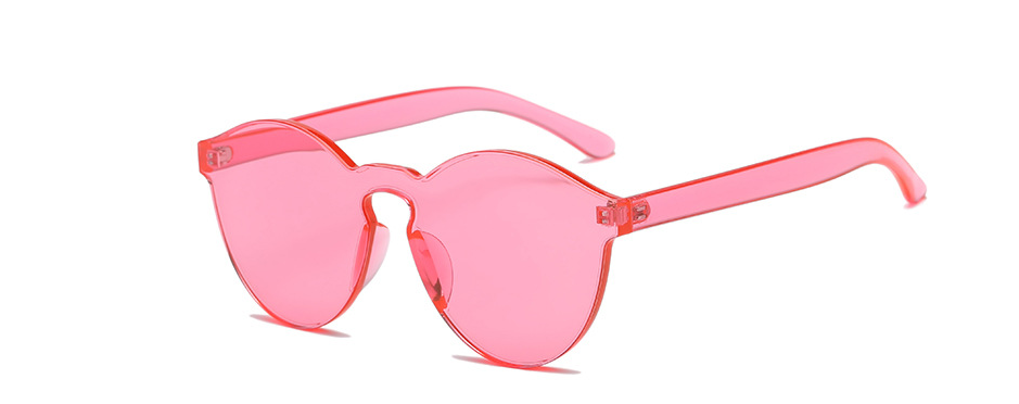12 color frameless conjoined jelly transparent sunglasses