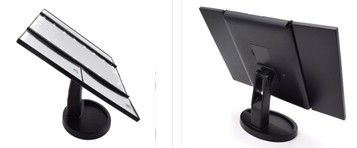 LED Espejo De Maquillaje Con Luz Plegable Portátil