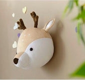 Ins animal head wall decoration cloth children''s room wall decoration Nordic creative bedroom wall hanging