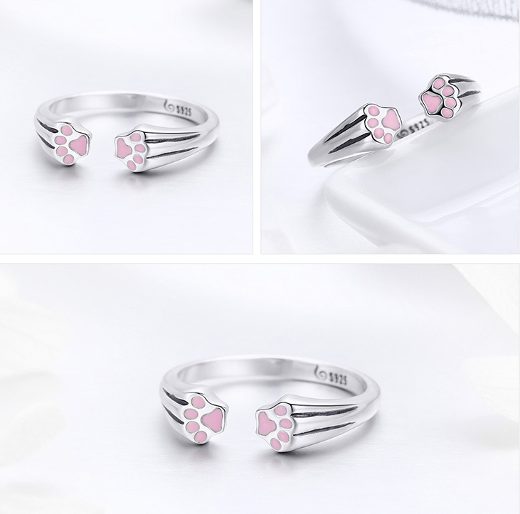 Anillo Huella Perro Plata 925