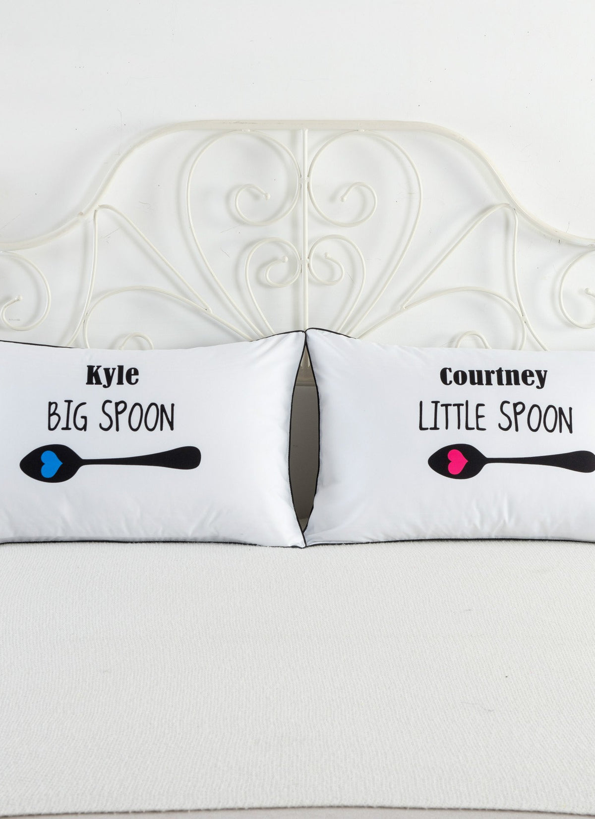 White couple pillowcase