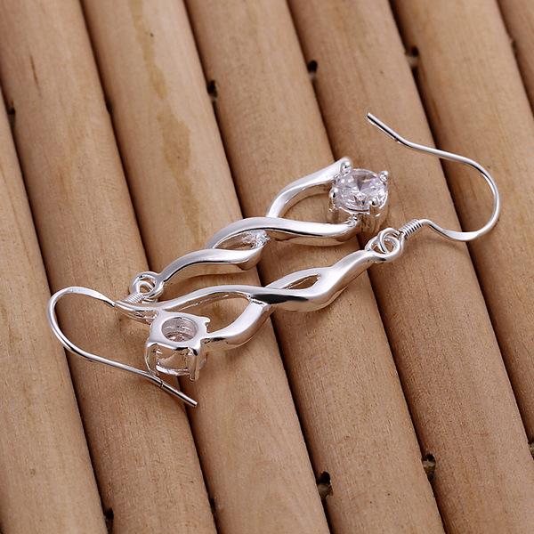 Crystal Spiral Drop Earrings