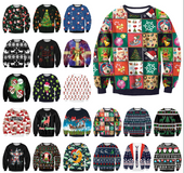 UGLY CHRISTMAS SWEATER Vacation Santa Elf Funny Womens Men Sweaters Tops Autumn Winter Clothing