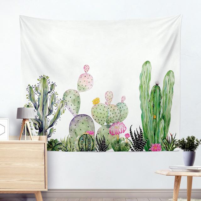 Cactus Tapestry Beach Towel Cushion