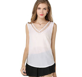 Cuello En V Costura de Malla Talla EUA