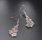 Christmas tree pendant earrings