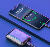 Multifunction Bluetooth Headset Binaural Movement Power Bank Phone Support