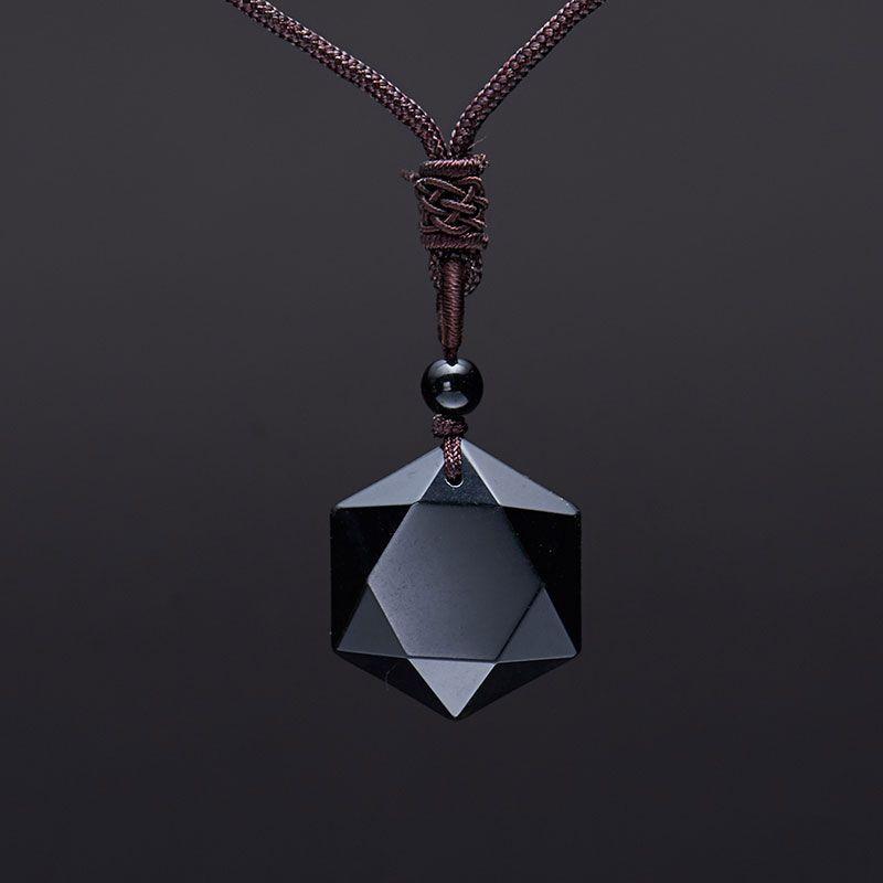 Colgantes de obsidiana natural