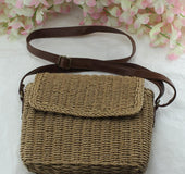 Bamboo and rattan straw weaving pointed Japanese and Korean style tide Mexican style diagonal package