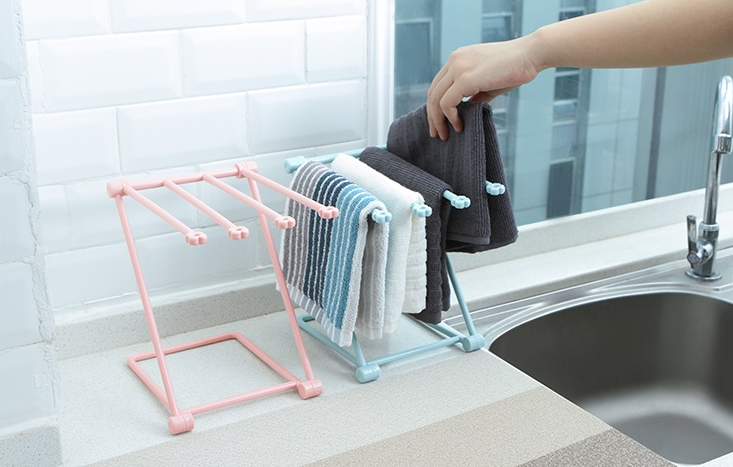 Kitchen rack dishcloth hanger