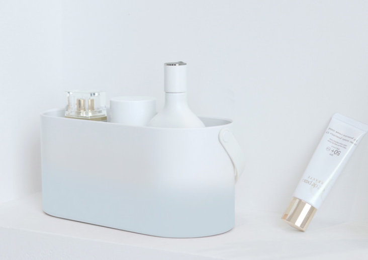 Led table contains cosmetic mirror