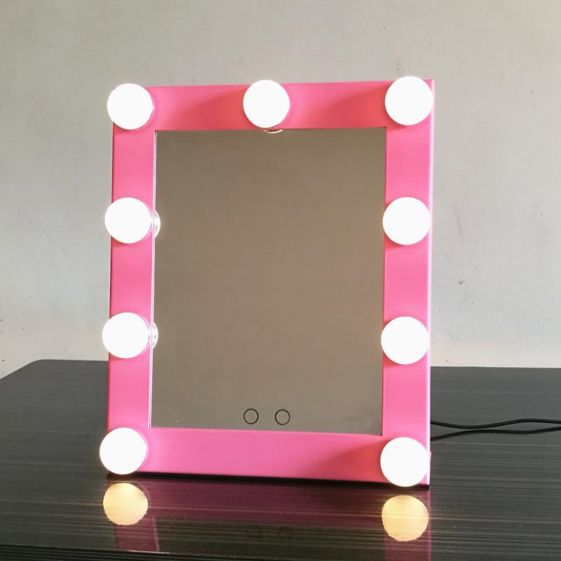 Square light bulb makeup mirror