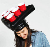 One Set Inflatable Ping Pong Cup Holder Hats Rings Toss Game Fun Lawn Toys Throwing Adult Kids Ferrule Tools With 2pcs Ball