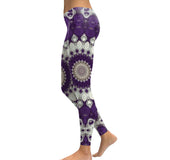 Purple Mandala Flower Yoga/Workout Leggings