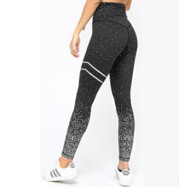 Hot stamping yoga pants high waist stretch fitness hips slim leggings