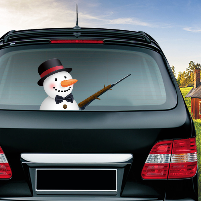 Christmas windshield stickers Santa Claus nice window stickers car wiper sticker featured gift