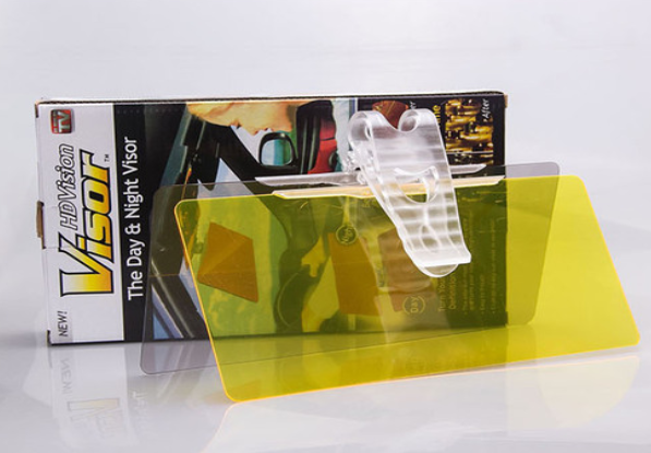 Anti-glare driving visor