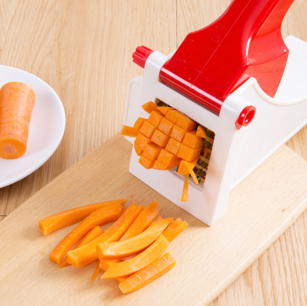 Hand-pressed potato stripper, vegetable stripper