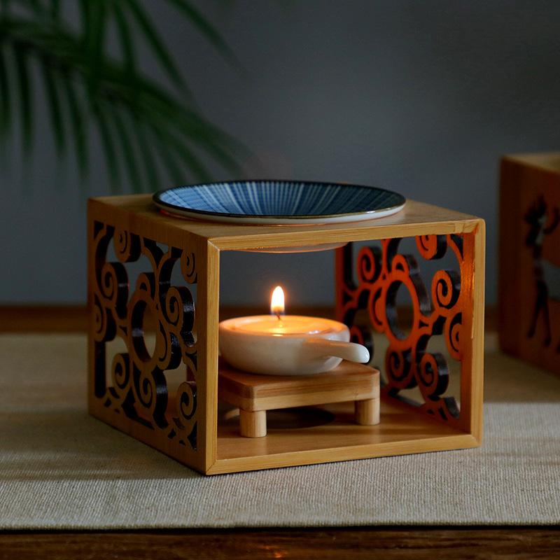 Bamboo wood oil lamp sandalwood aromatherapy machine