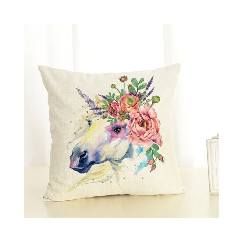 Fashion Pillow Cover Unicorn Pillow Case Cojins / Almofadas 45 Inches x 45 Cm Square Valentines Day Gift Handmade 3D Cushions