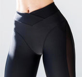 2020 New Arrival Sexy Mesh Solid Stretchy Sporting Leggings Women Booty Legins Elastic Waist Fitness Push Up Leggins Mujer