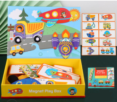 Magnetic stickers puzzle children's educational toys