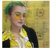 Gold Frame Vegas Sunglasses