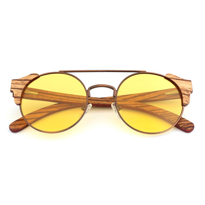 Retro round framed sunglasses