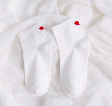 Cotton women's socks love heart socks