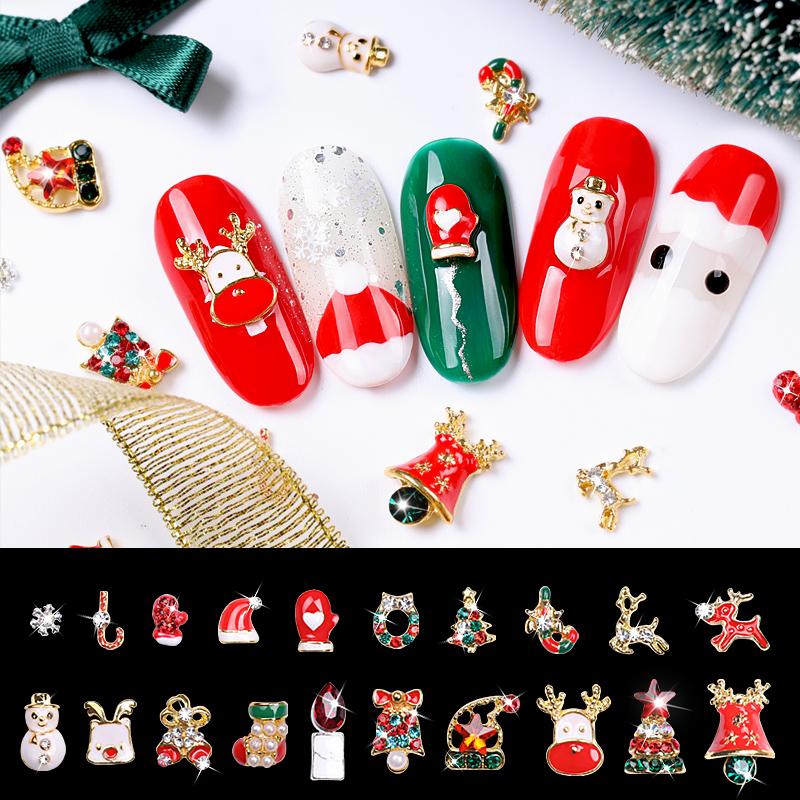 Christmas nail jewelry nail drill